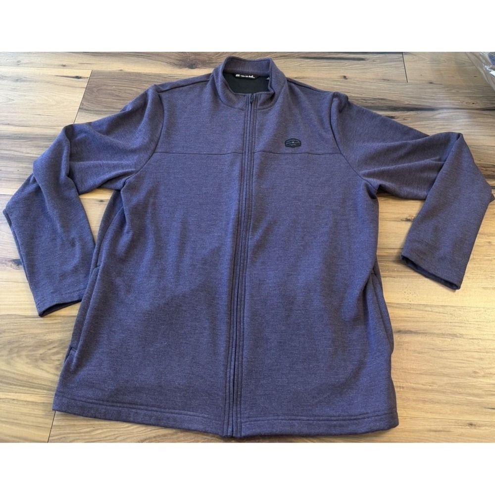 TravisMathew Full Zip Jacket XL Purple Stretch Golf‎ Casual Lightweight